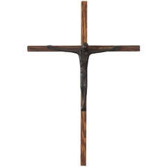 Wenge And Bronze Crucifix