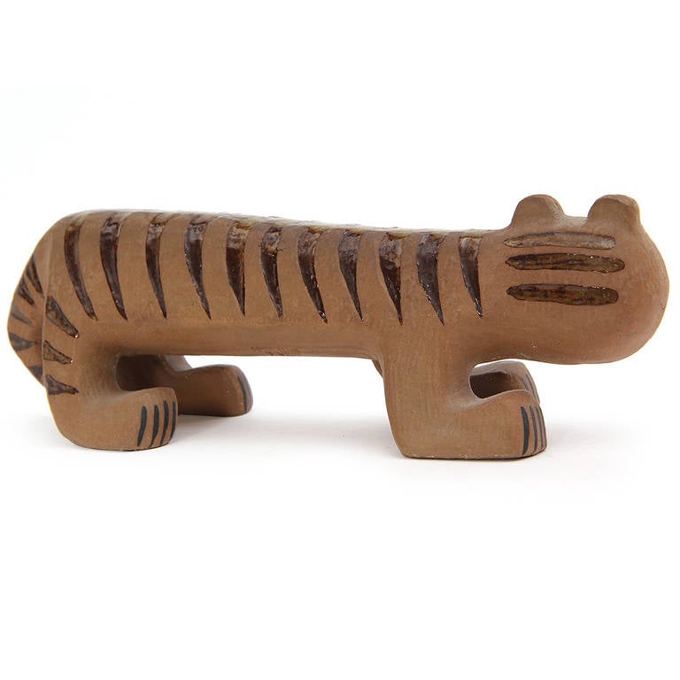 Swedish Ceramic Tiger by Lisa Larson