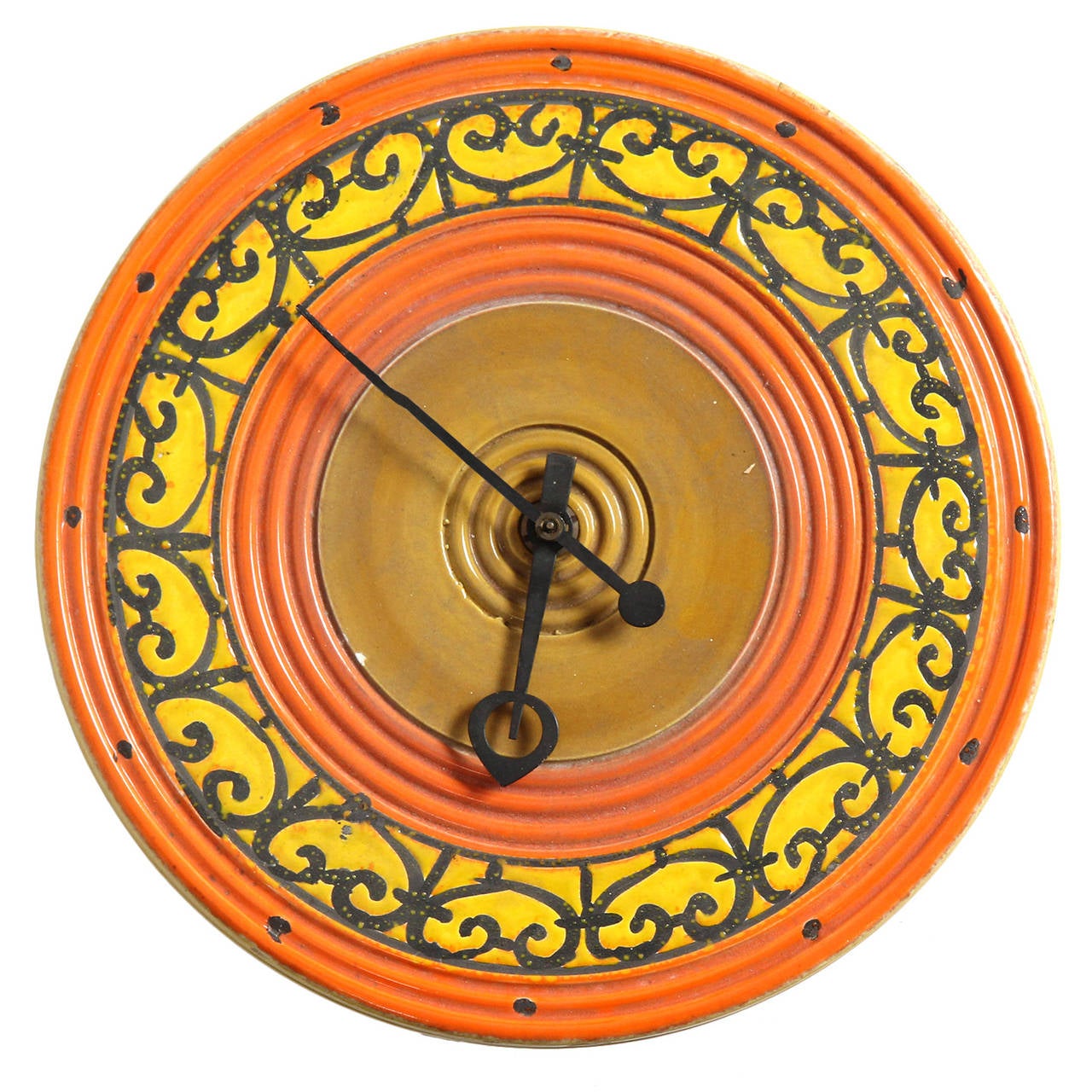 Meridian Ceramic Wall Clock by Howard Miller For Sale at 1stdibs