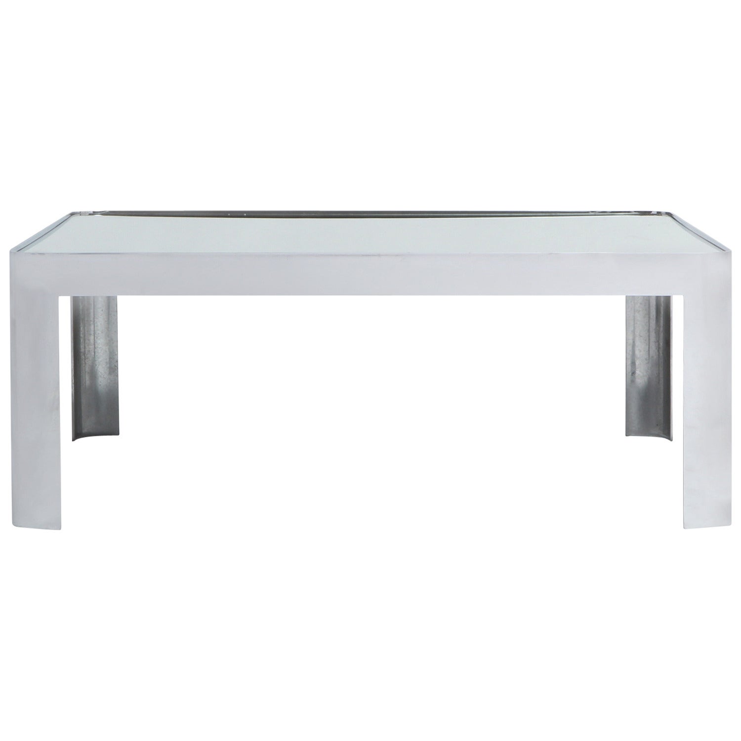Polished Steel Low Table