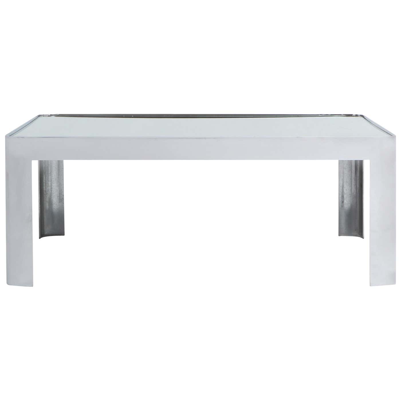 Polished Steel Low Table For Sale at 1stDibs | short stainless steel ...