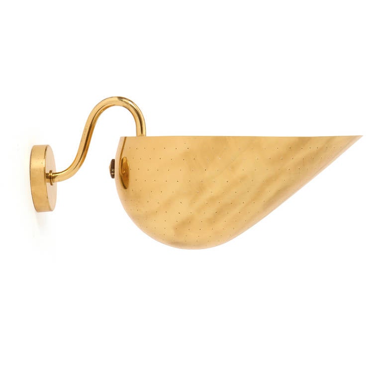 Lacquered Brass Sconces by Paavo Tynell In Good Condition In Sagaponack, NY