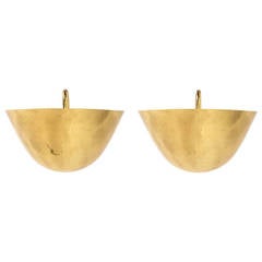 Lacquered Brass Sconces by Paavo Tynell