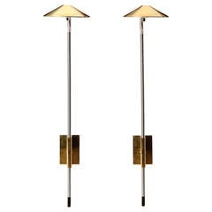 Brass Adjustable Wall-Mounted Sconces by Cedric Hartman