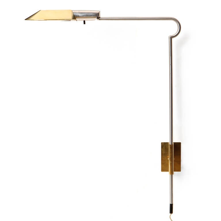 Brass Adjustable Wall-Mounted Sconces by Cedric Hartman In Excellent Condition In Sagaponack, NY