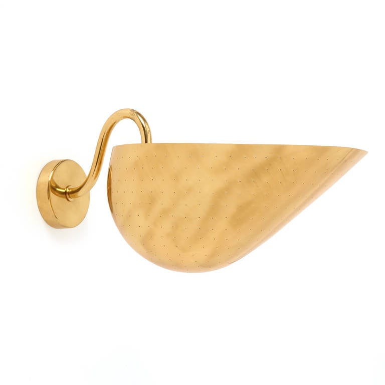 Scandinavian Modern Lacquered Brass Sconces by Paavo Tynell