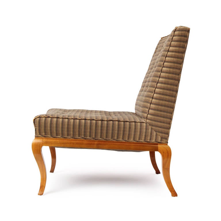 Cabriole-Sessel ohne Armlehne mit Leggings (Mitte des 20. Jahrhunderts) im Angebot