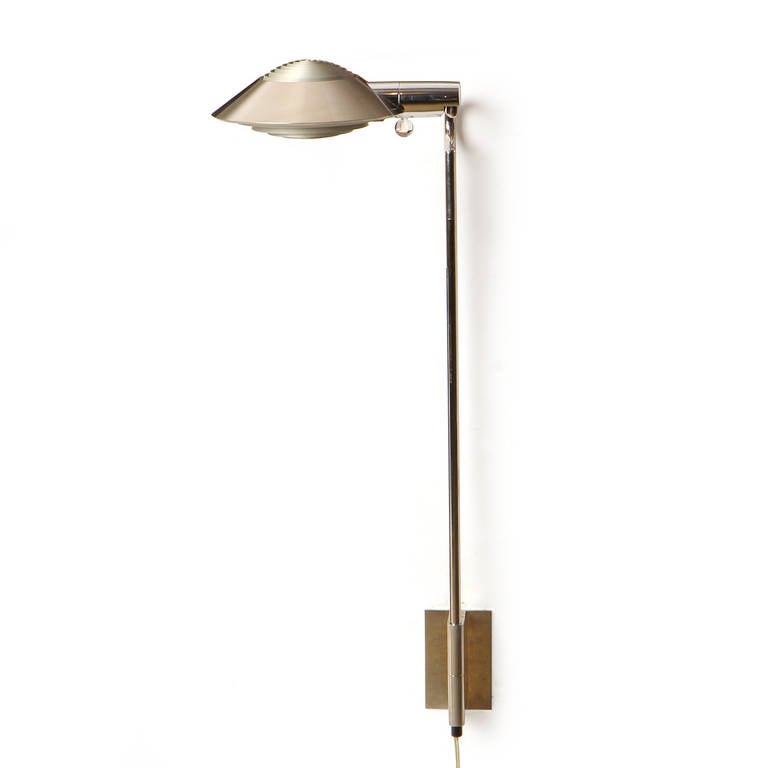 American Adjustable Nickel Wall Sconces by Cedric Hartman