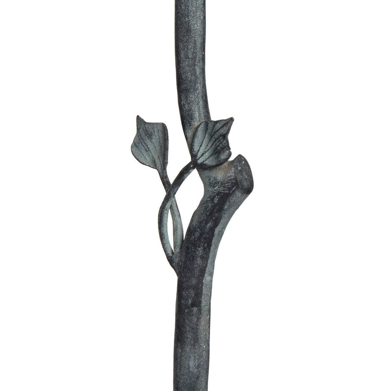 Mid-Century Modern Pair of Bronze Foliate Floor Lamp For Sale