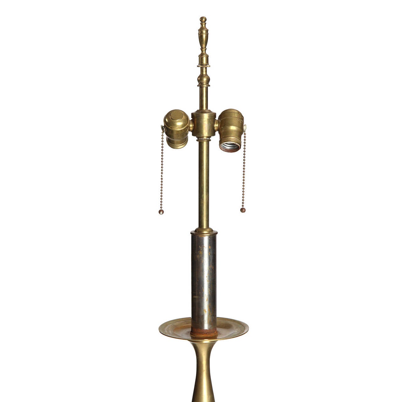 American Pair of Scrolling Bronze Floor Lamps For Sale