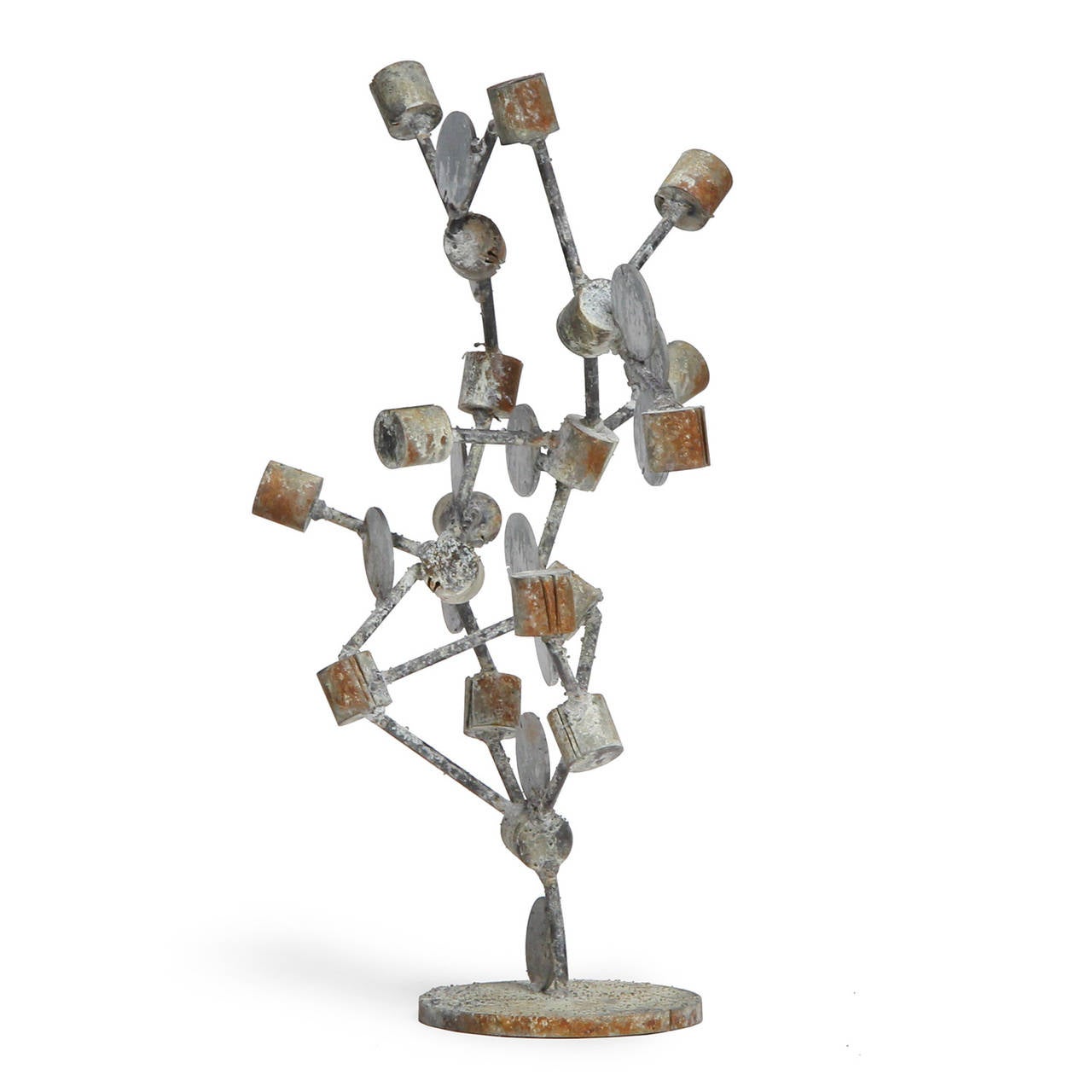 Mid-Century Modern Galvanized Steel Abstract Sculpture