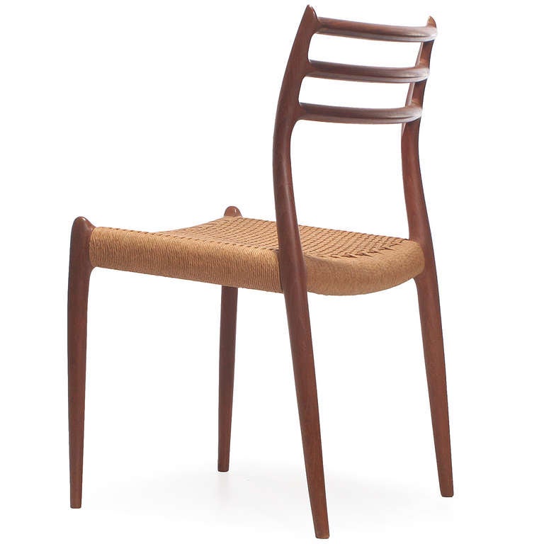 Danish Set of 10 Side Chairs by Niels Moller For Sale