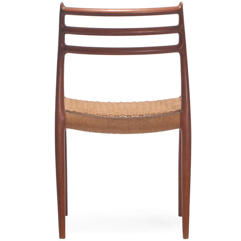 Set of 10 Side Chairs by Niels Moller In Excellent Condition For Sale In Sagaponack, NY