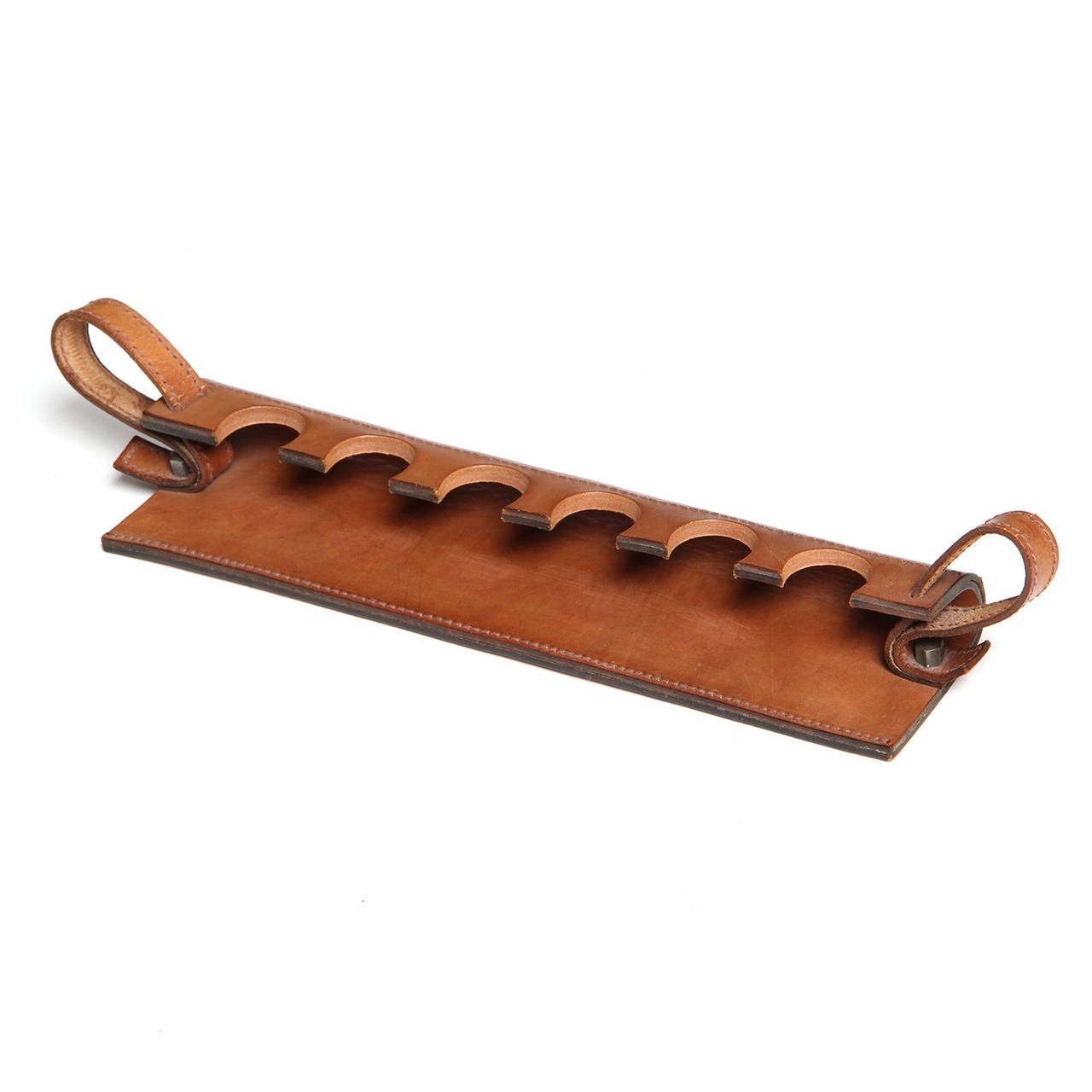 Saddle Leather Pipe Cradle For Sale at 1stdibs