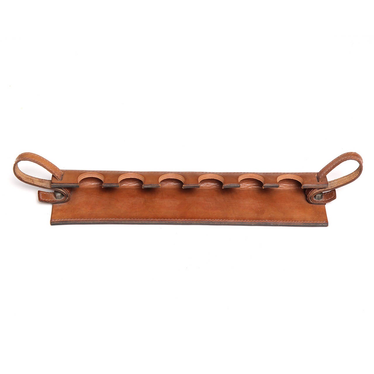 Saddle Leather Pipe Cradle For Sale at 1stdibs