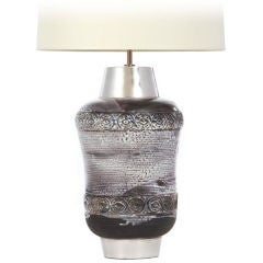 Metallic Ceramic Lamp by Ugo Zaccagnini