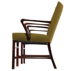 pair of mahogany armchairs by Niels Henningsen
