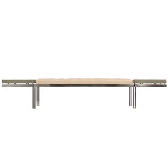 Steel Bench with End Tables by Knoll