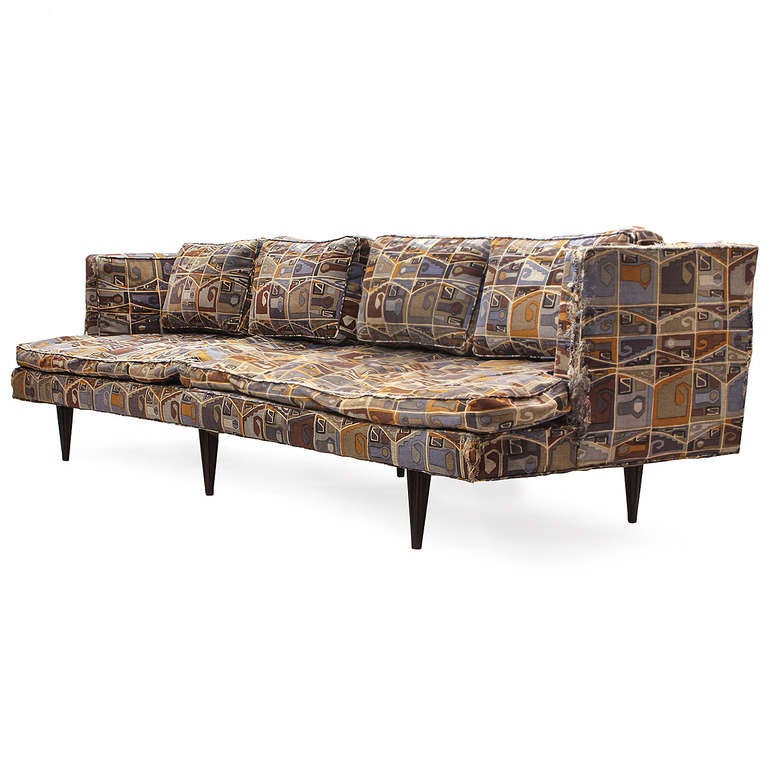 Mid-Century Modern Upholstered Sofa by Edward Wormley