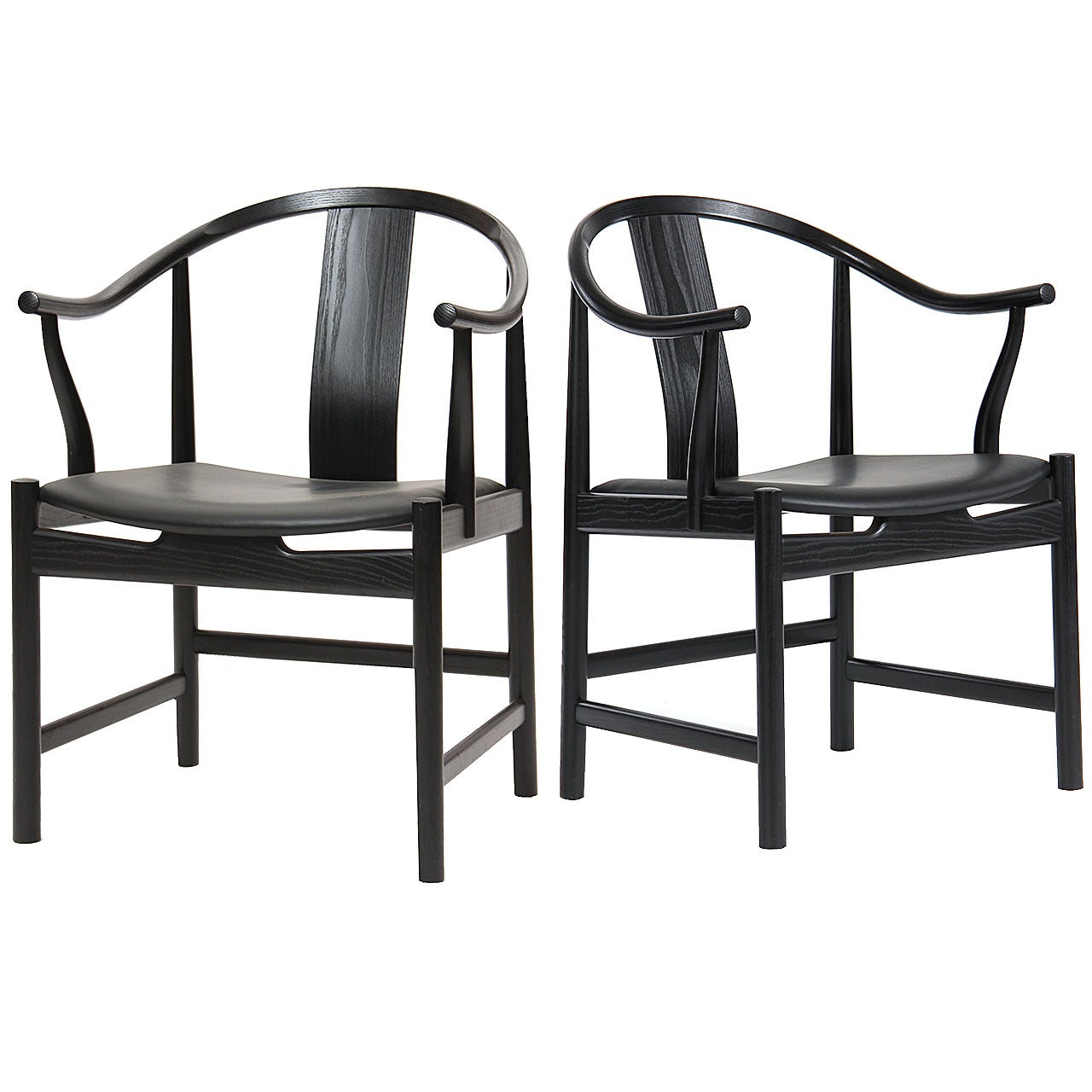 Black Lacquered Chinese Chair by Hans J. Wegner For Sale at 1stDibs