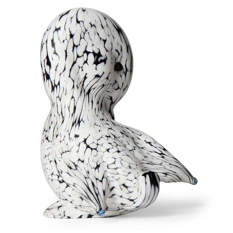 Glass Duck Sculpture by Archimede Seguso In Excellent Condition In Sagaponack, NY