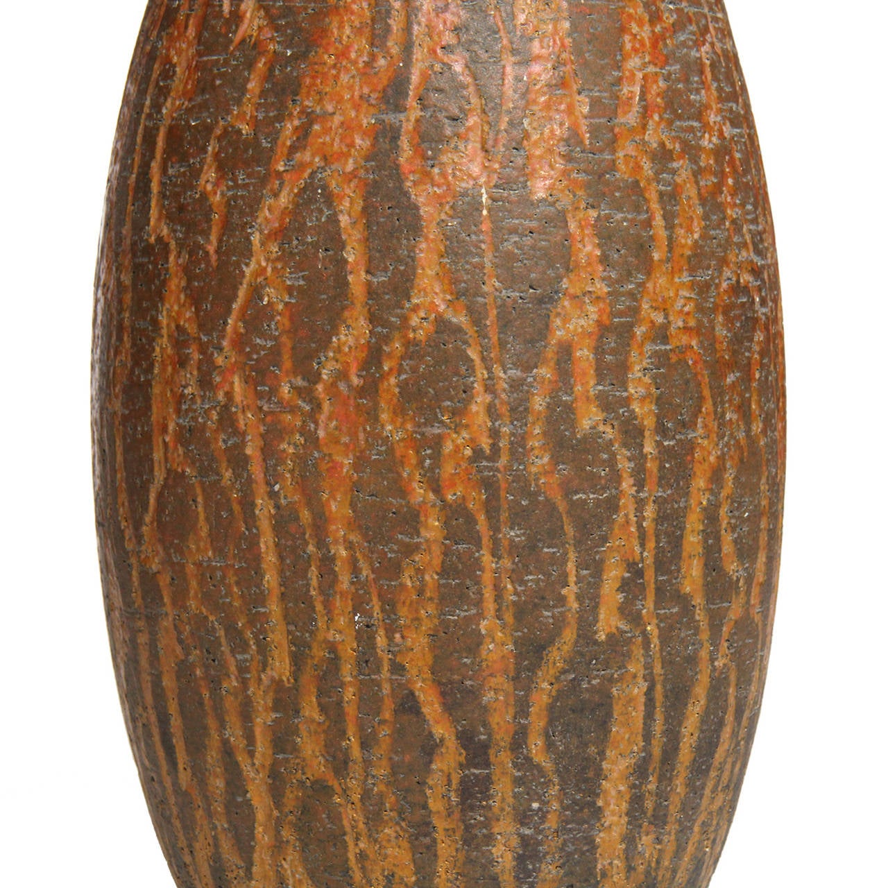 Mid-Century Modern Incised Italian Ceramic Vase