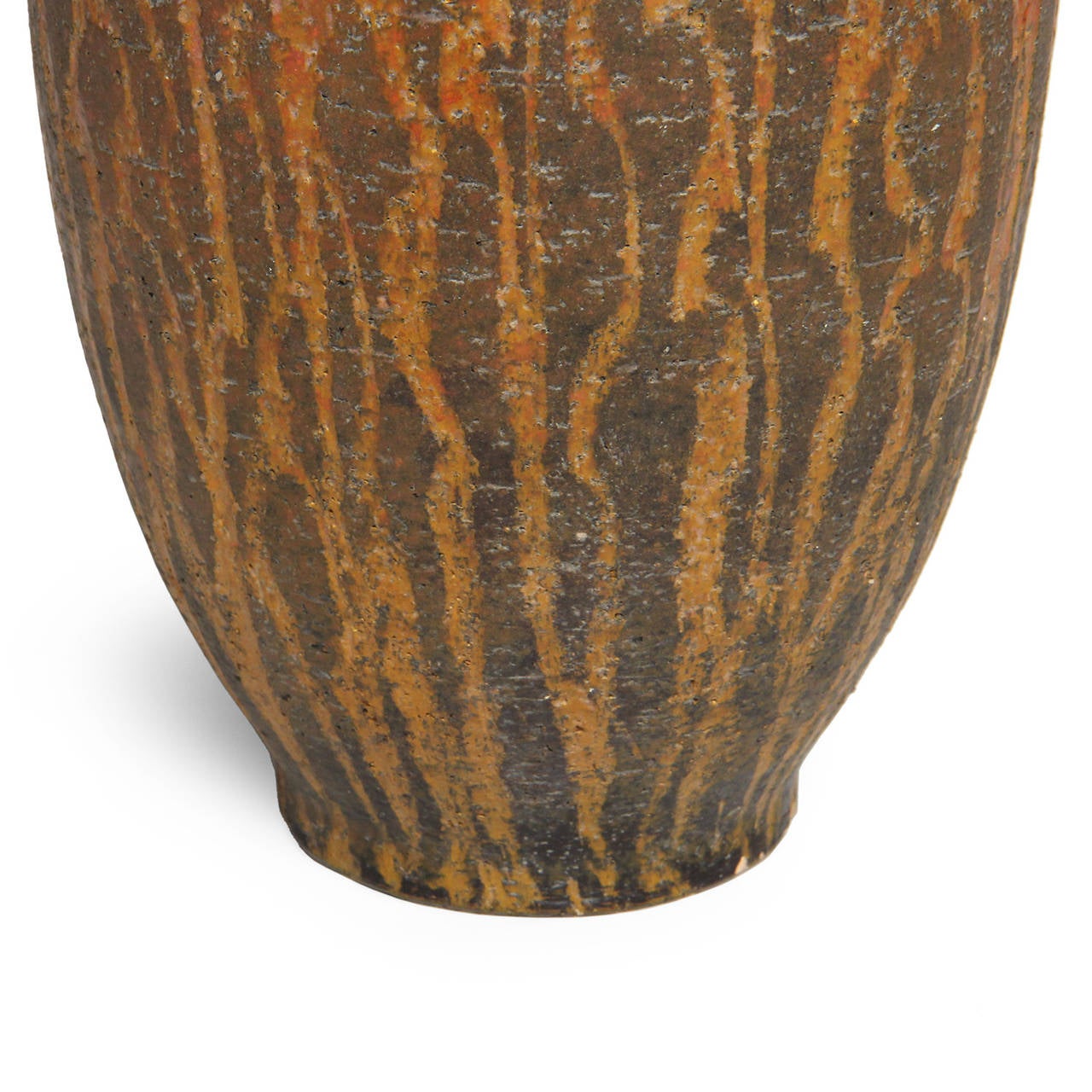 Incised Italian Ceramic Vase In Good Condition In Sagaponack, NY