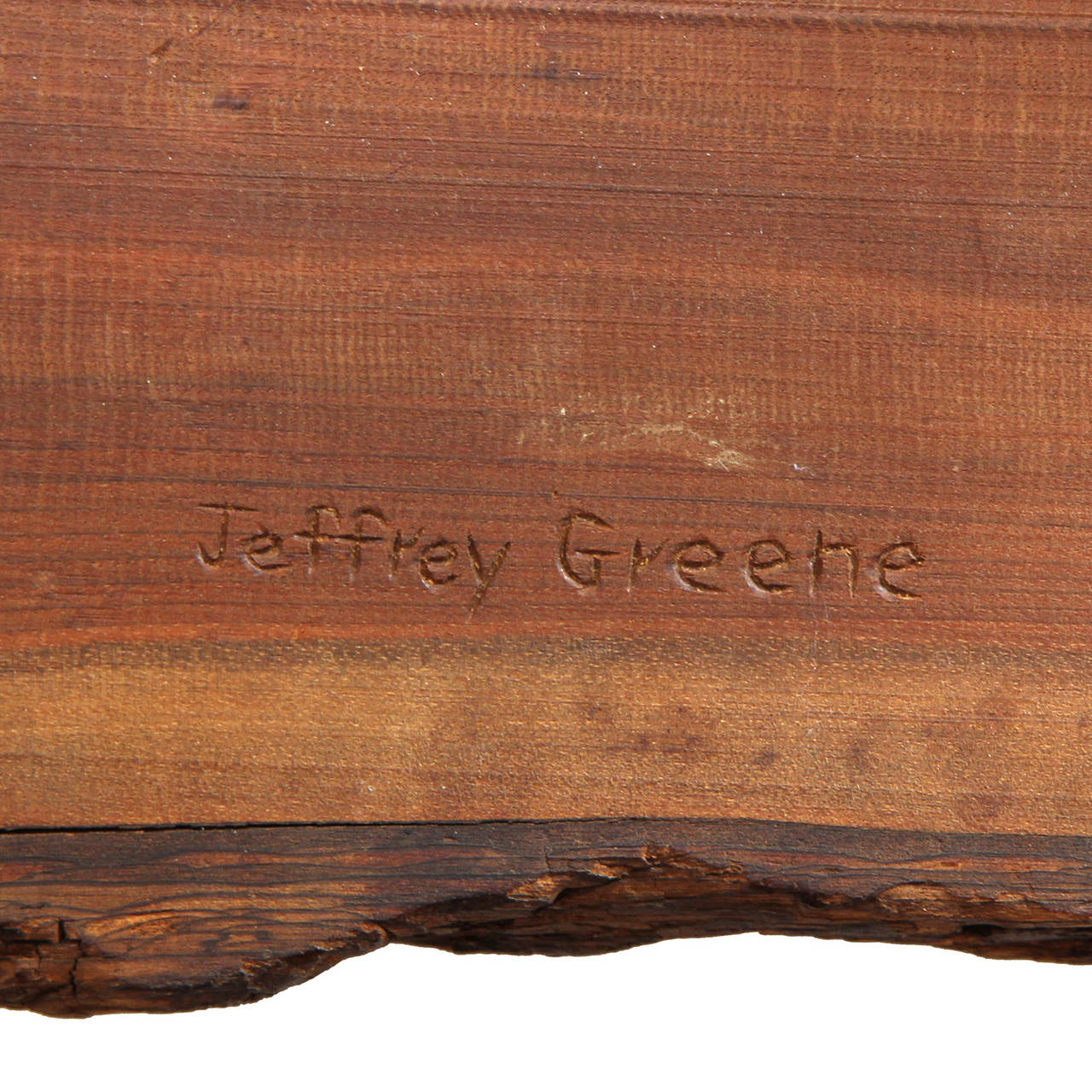 Table basse avec plateau à bord vif par Jeffrey Greene en vente 1