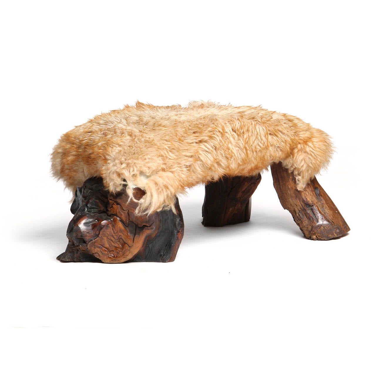 Redwood Burl Stool For Sale at 1stDibs