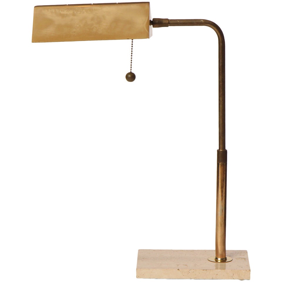 Swivelling Brass Desk Lamp
