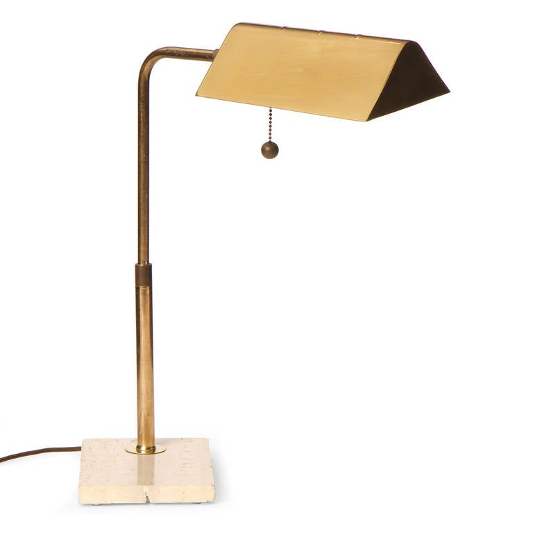 Mid-20th Century Swivelling Brass Desk Lamp