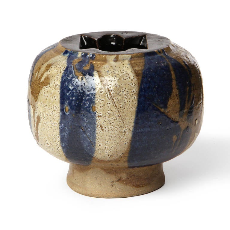 Mid-Century Modern Rustic Stoneware Vase