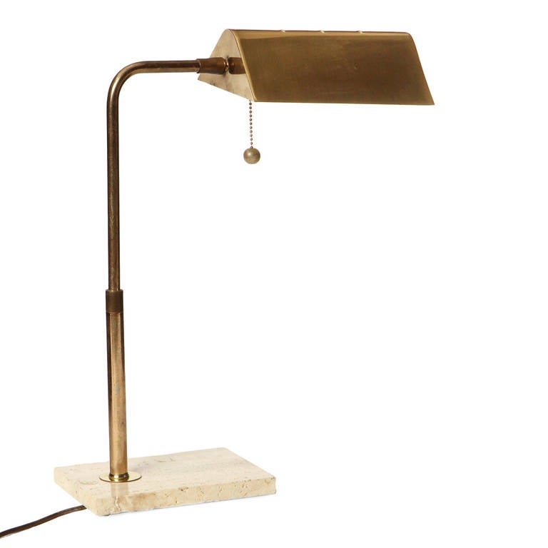 Italian Swivelling Brass Desk Lamp