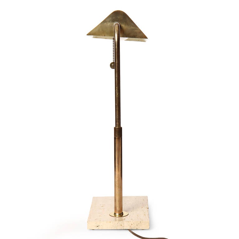 Mid-Century Modern Swivelling Brass Desk Lamp