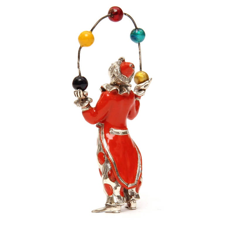 American Polychromed Juggler Figurine by Tiffany & Co.