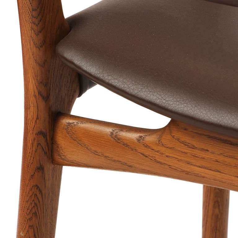 Cuir Fauteuil de Hans Wegner en vente