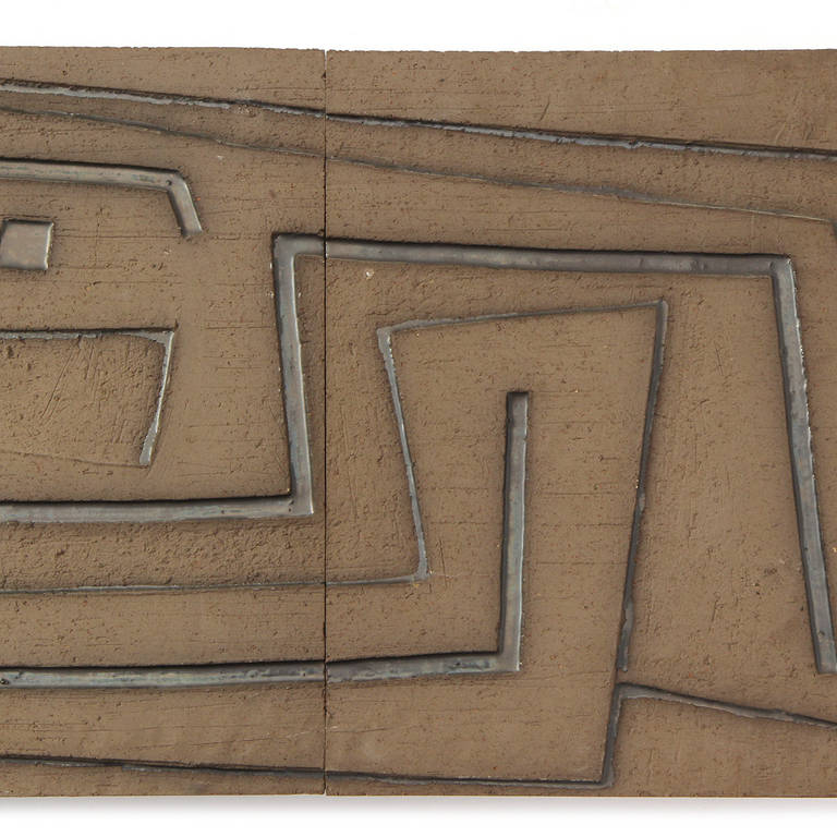 Mid-20th Century Abstract Architectural Plaque For Sale