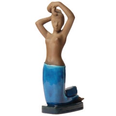 Vintage Ceramic Sculpture by Johannes Hedegaard