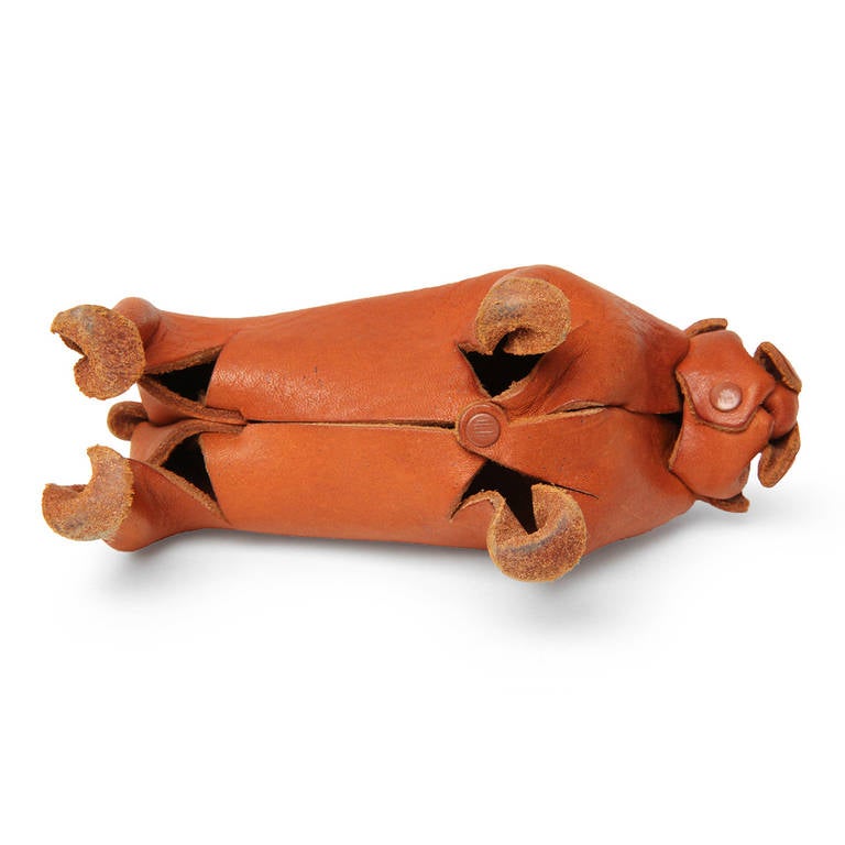 Folded Leather Bulldog by Deru 4