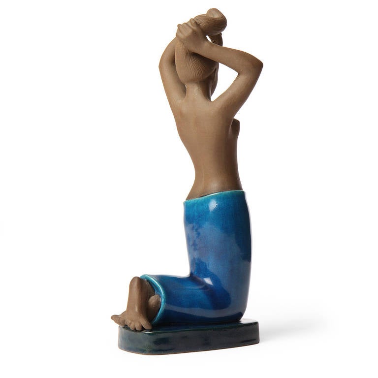 Scandinavian Modern Ceramic Sculpture by Johannes Hedegaard For Sale