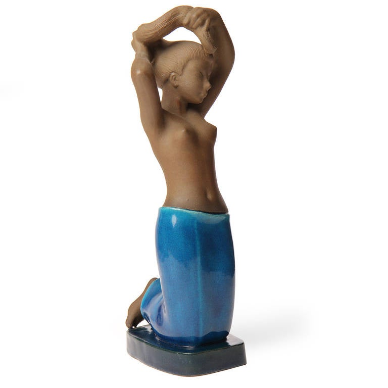 Ceramica Scultura in ceramica di Johannes Hedegaard per Royal Copenhagen, anni '50 in vendita