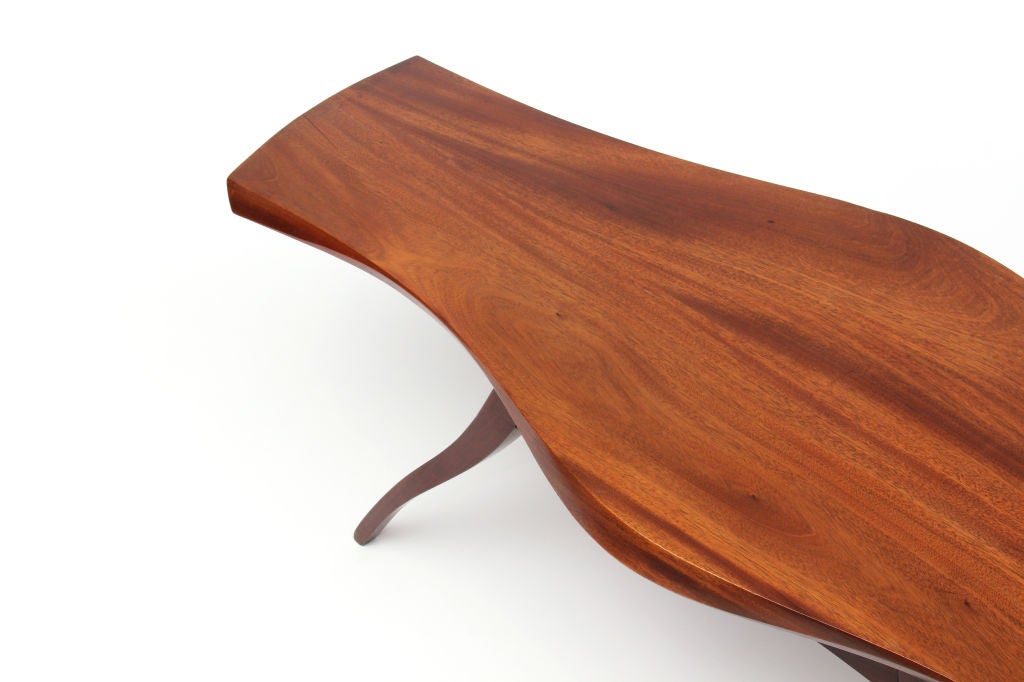 Splayed Leg Mahogany Table by Ron Smith In Good Condition For Sale In Sagaponack, NY