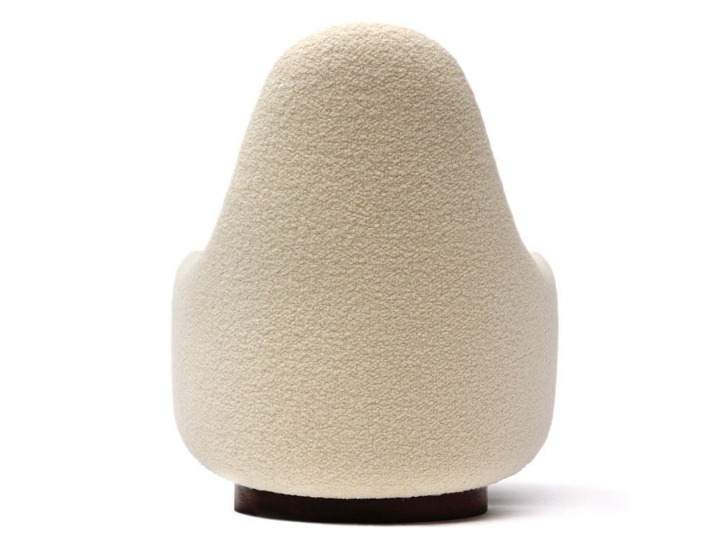 Wool Petite Slipper Chair by Milo Baughman