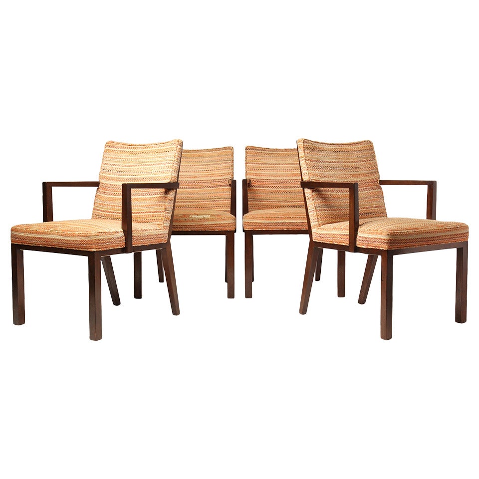 Panel Back Dining Chairs by Edward Wormley