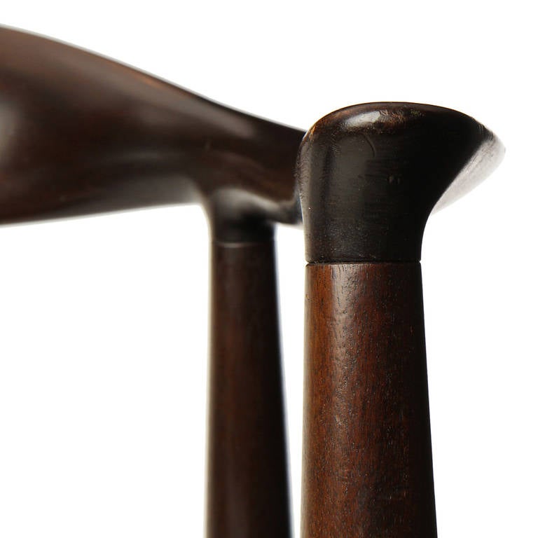 Mahogany Round Chairs by Hans J. Wegner 2