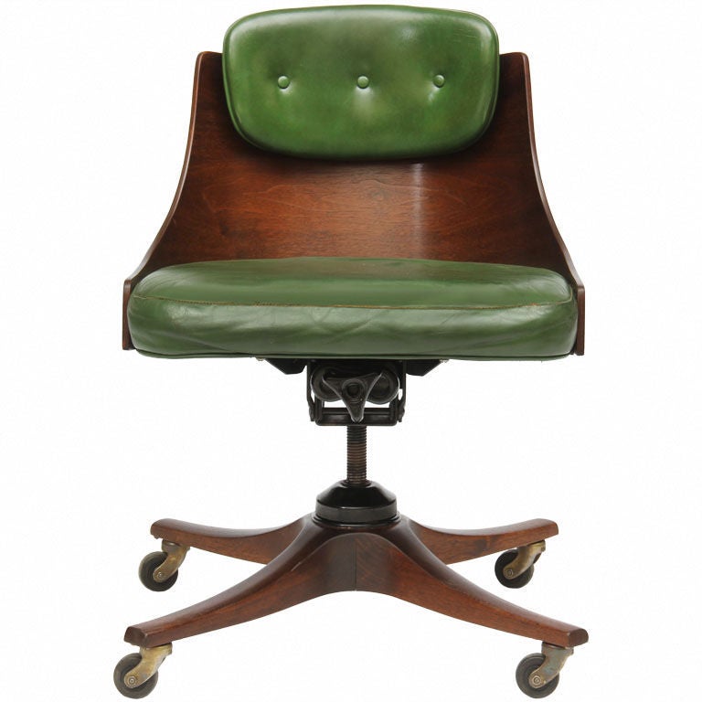 barrel back desk chair by Edward Wormley for Dunbar