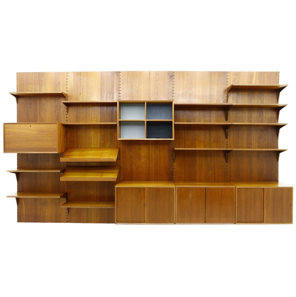 Large Poul Cadovius Wall Unit Teak, Denmark