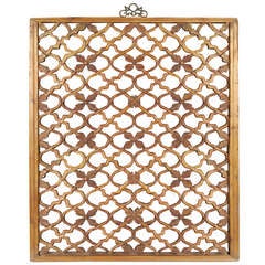 Early 20th Century Chinese Floral Lattice Panel