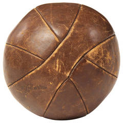 Vintage Leather Medicine Ball