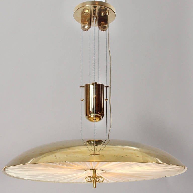Brass Ceiling Fixture by Paavo Tynell 1